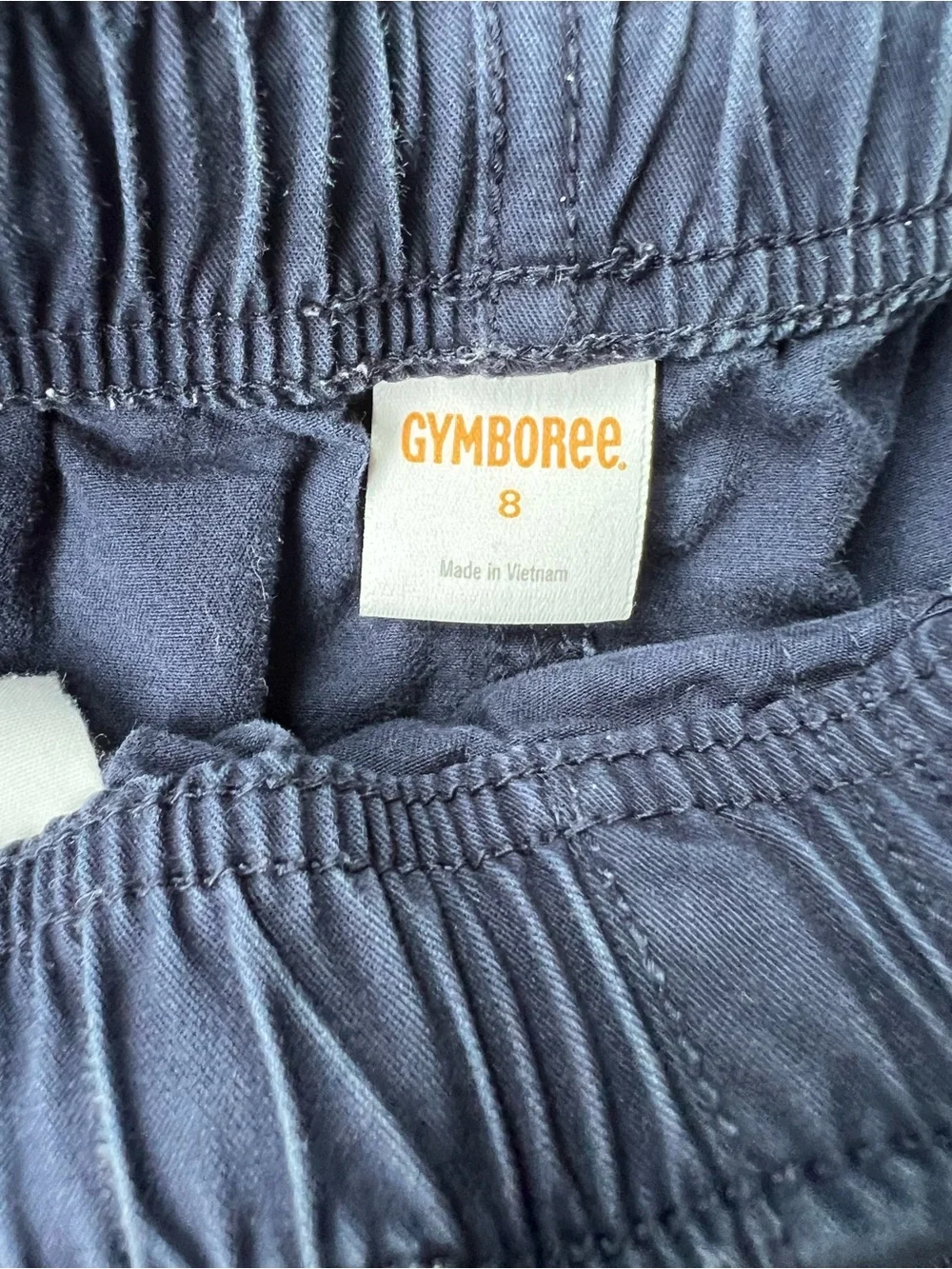 Gymboree Boys’ size 8 Navy Cargo Shorts - Elastic Waist